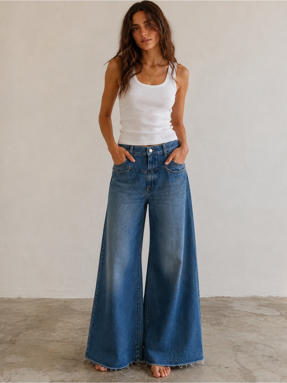 CLOSED Wide X 2010 Wide Leg Jeans Size 29 Raw Hem Made in Italy